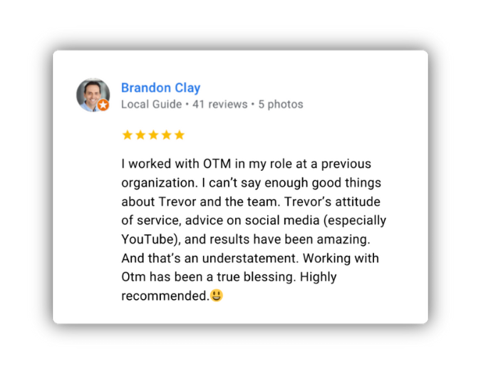 Brandon Clay five-star review