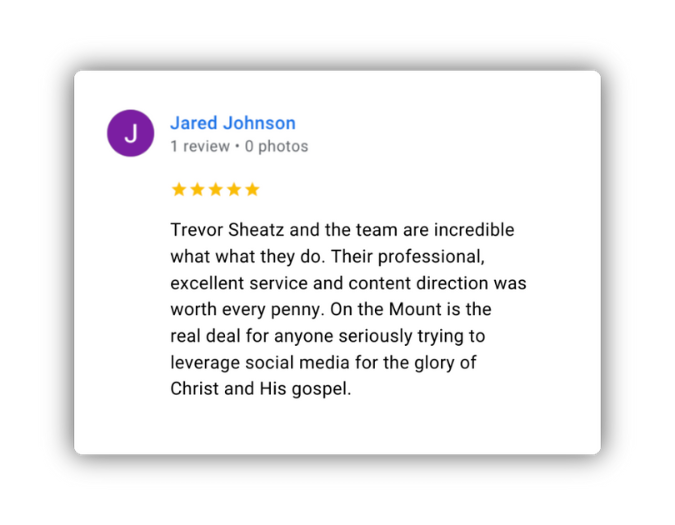 Jared Johnson five-star review