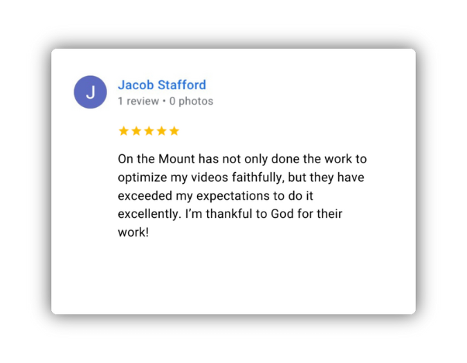 Jacob Stafford 5-star review