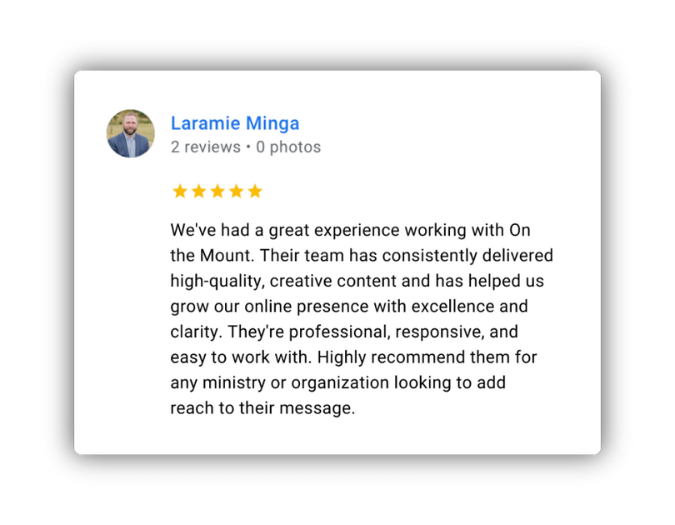 Laramie Minga five-star review